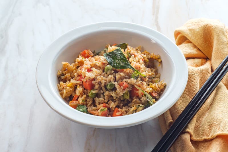 Thai Spicy Fried Rice stock image. Image of khao, phrik 174494747