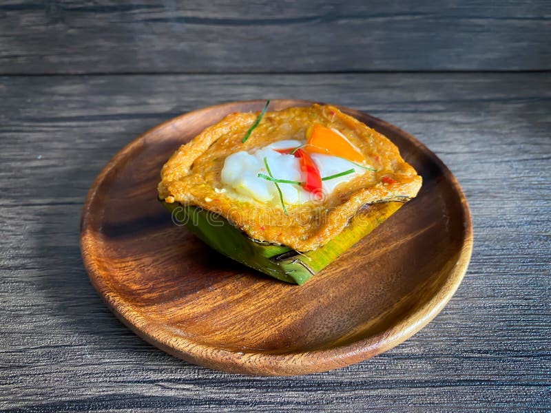 Thai Steamed Fish Curry or Ho Mok Stock Image Image of coconut, plate
