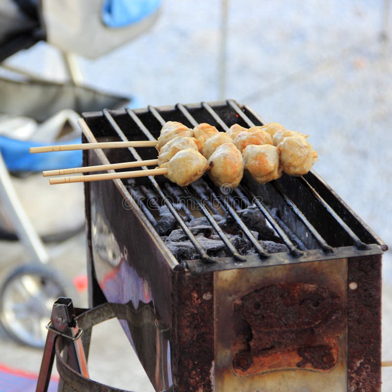 Thai style grill meat ball
