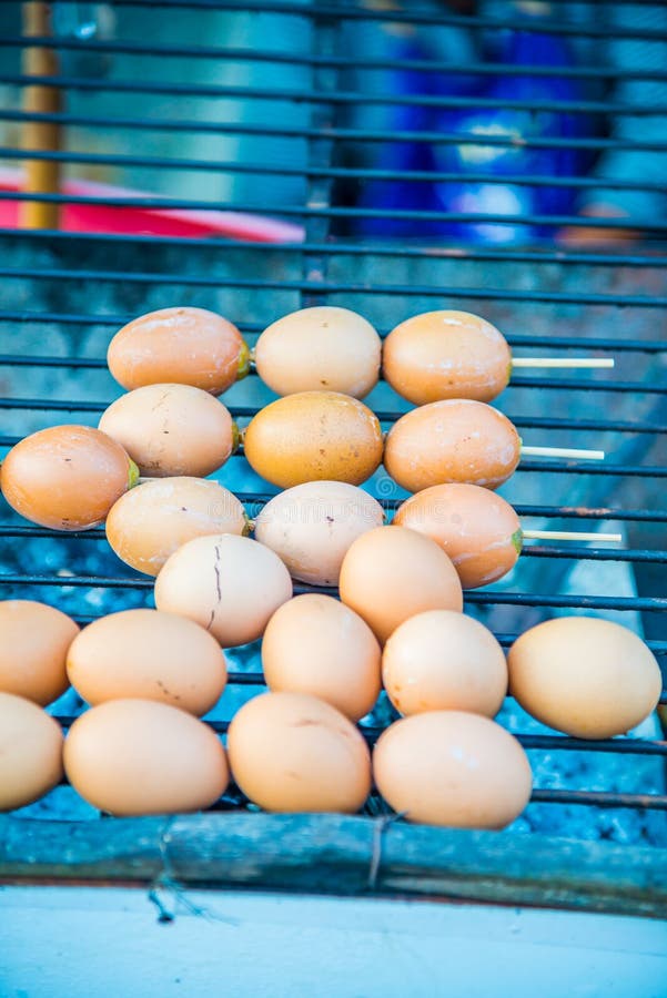Thai style grilled eggs stock photo. Image of sell, heat 213701426