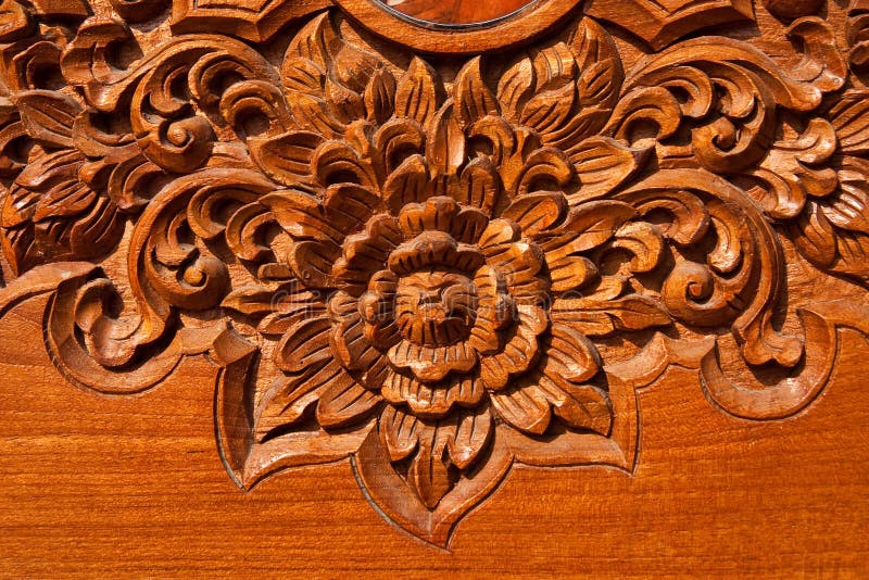 Thai style wood carving