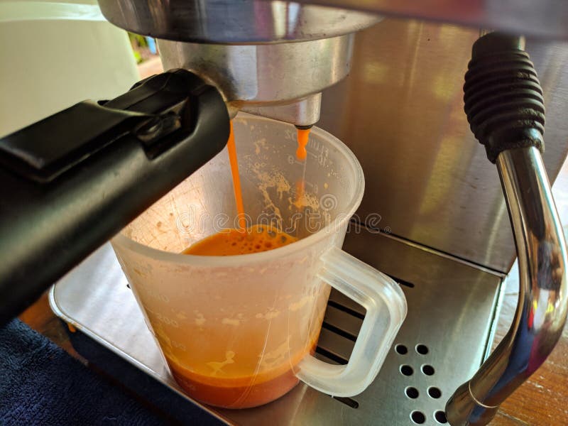 Thai tea in a coffee maker stock image. Image of maker 155181507