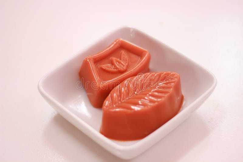 Thai Tea Jelly Thai S Dessert Stock Photo Image of orange, yummy