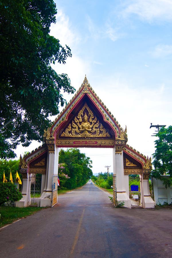 Thai temple art doors