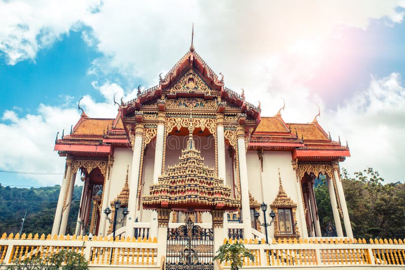 Thai temple. Wat Patong Temple, Suwankeereewong Phuket, Thailand.