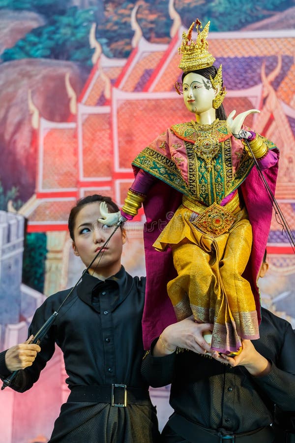 Thai traditional grand puppet. Performed in Songkran festival to calebrate Thai traditional new year's stock photos Thai traditional grand puppet. Performed in Songkran festival to calebrate Thai traditional new year's stock photos