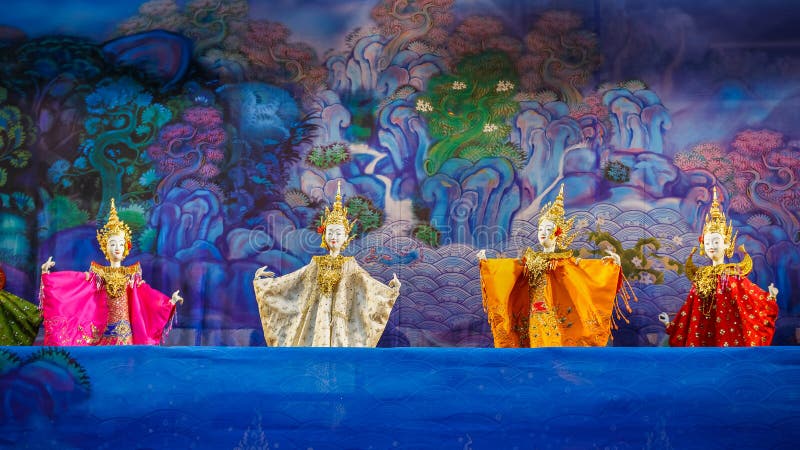 Thai Traditional Small Puppet. Thai traditional puppet performed in Songkran festival to calebrate Thai traditional new years stock image Thai Traditional Small Puppet. Thai traditional puppet performed in Songkran festival to calebrate Thai traditional new years stock image