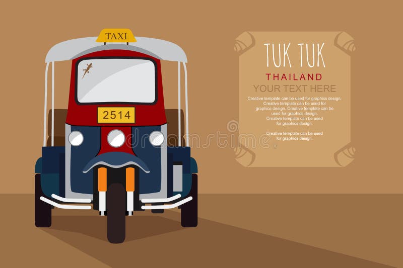 Thai traditional Taxi Thailand. royalty free illustration Thai traditional Taxi Thailand. royalty free illustration