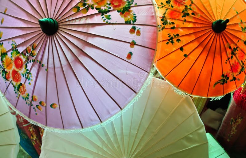 Thai umbrella stock photo. Image of china, chiang, design 24445638
