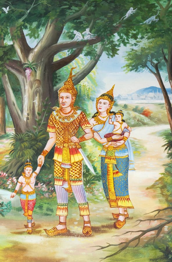 thai väggar för tempel