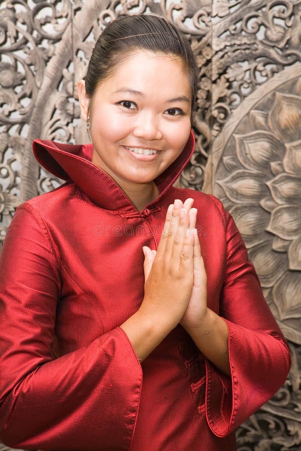 Thai woman greeting