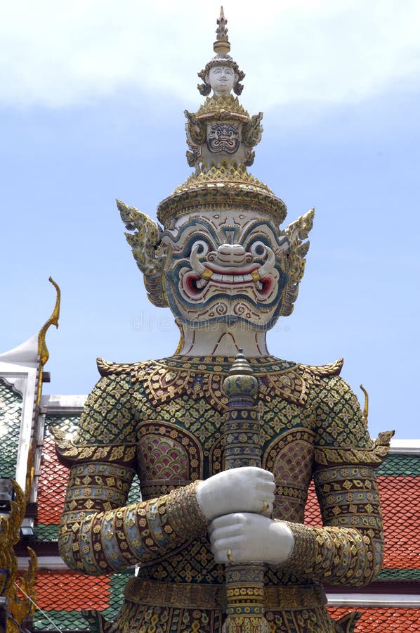 Thailand, Bangkok: Grand palace s statue