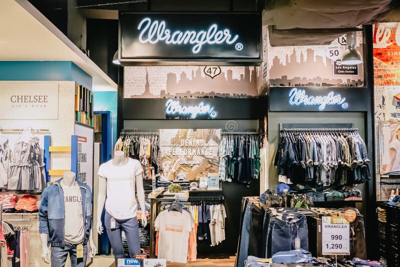 Wrangler Shop at Department Store Thailand, Wrangler is an American  Manufacturer of Jeans and Other Clothing Items Editorial Photography -  Image of clothes, decoration: 141263662