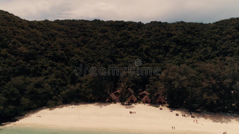 Thailand coral island drone shot