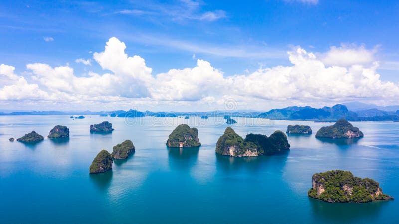 Andaman Sea And Its Surrounding Hilly Islands Stock Image Image Of