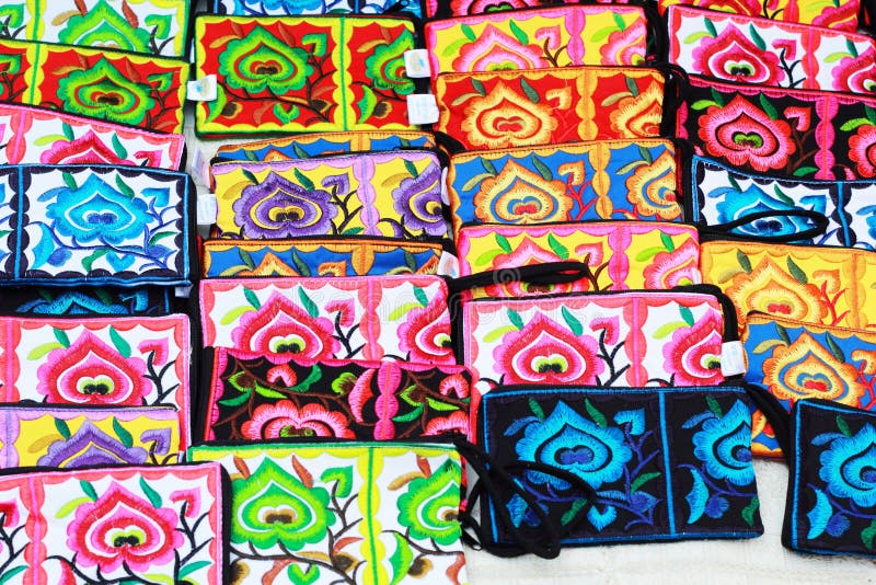 Handmade bags in Thailand stock photo. Image of travel 25904156