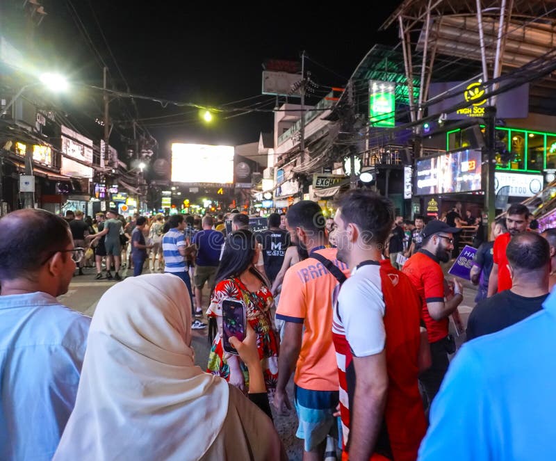 Thailand, Phuket November 18, 2023 Bangla Road on Phuket in Thailand