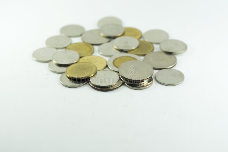 Thailändsk baht Thailand på en vit bakgrund royaltyfri fotografi Thailändsk baht Thailand på en vit bakgrund royaltyfri fotografi
