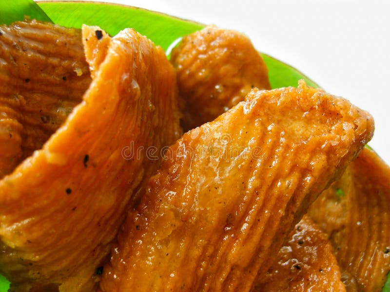Thais dessert geroepen krob-kem of karamel knapperig gebakje stock foto Thais dessert geroepen krob-kem of karamel knapperig gebakje stock foto