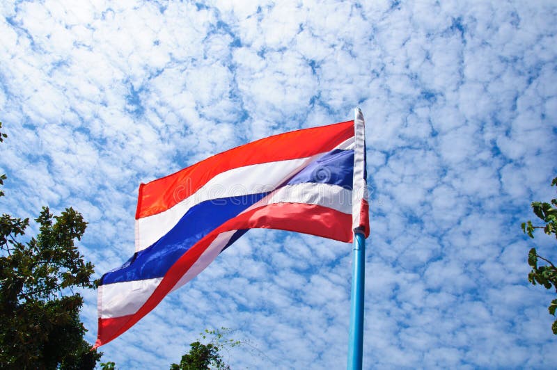 Thaise nationale vlag royalty-vrije stock foto's