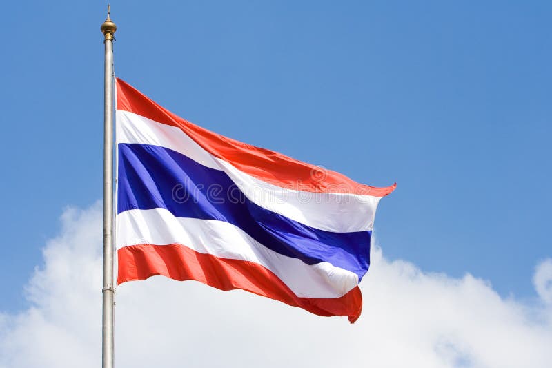Thaise vlag royalty-vrije stock afbeelding