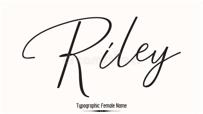 Riley Female Name with Cute Fairy Stock Vector - Illustration of title,  background: 87859258