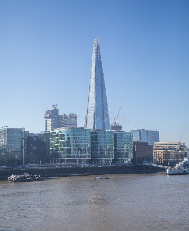 London . The Shard and River Thames. royalty free stock photography London . The Shard and River Thames. royalty free stock photography