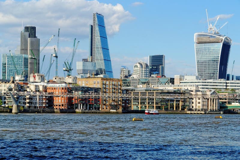 Thames embankment stock image. Image of europe, gherkin - 48767057