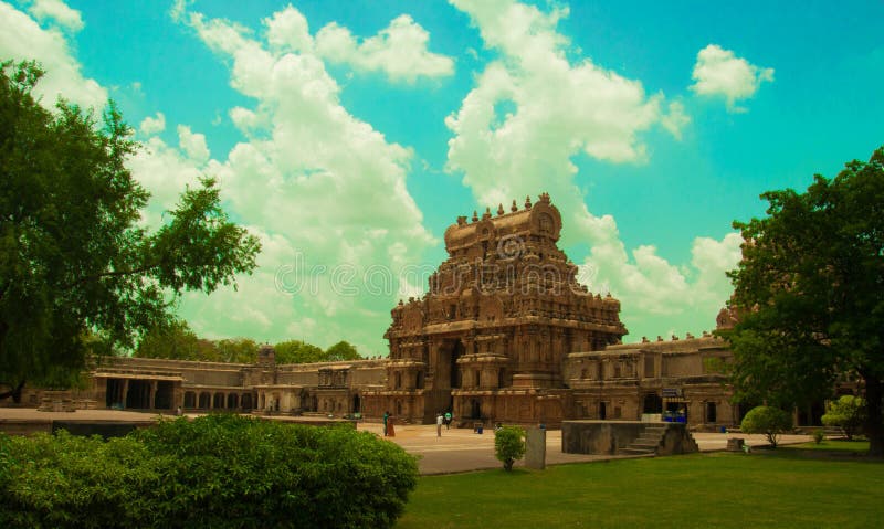 Thanjavur-Tempel stockfotografie Thanjavur-Tempel stockfotografie