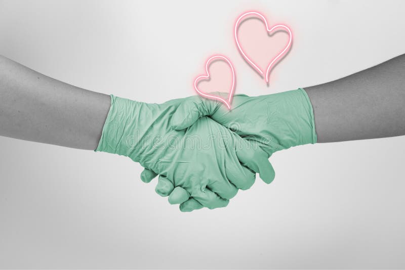 Thank the nurses and medical personnel for their hard work during the coronavirus outbreak stock photo