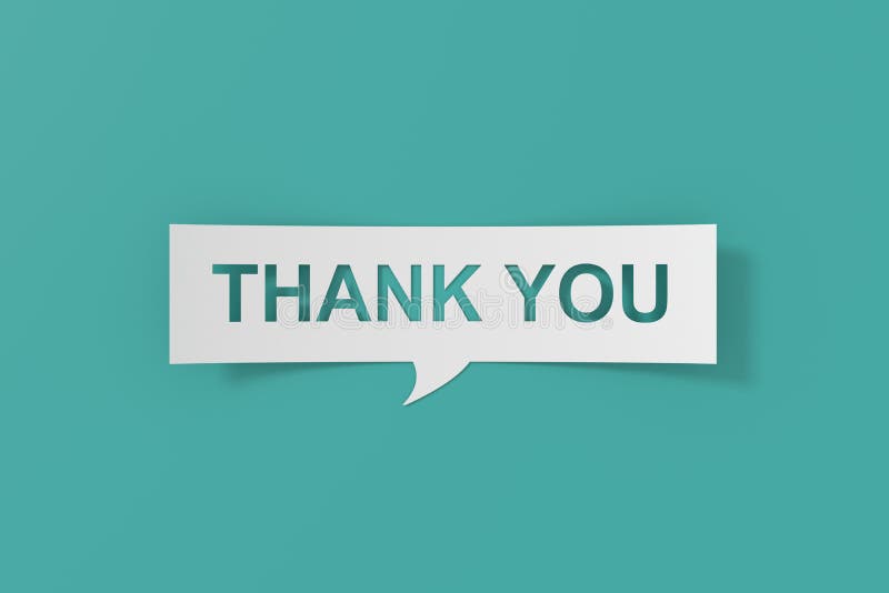 Thank You Banner Design. 3D Rendering Stock Illustration - Illustration