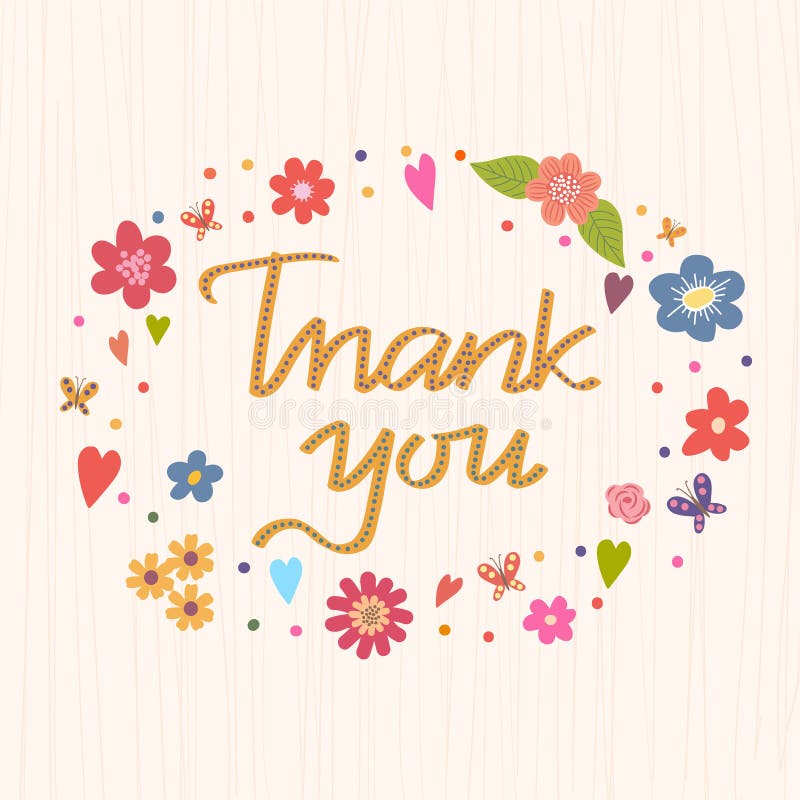 Thank You. Bright and Stylish Vector Text on a Strip Background Stock ...