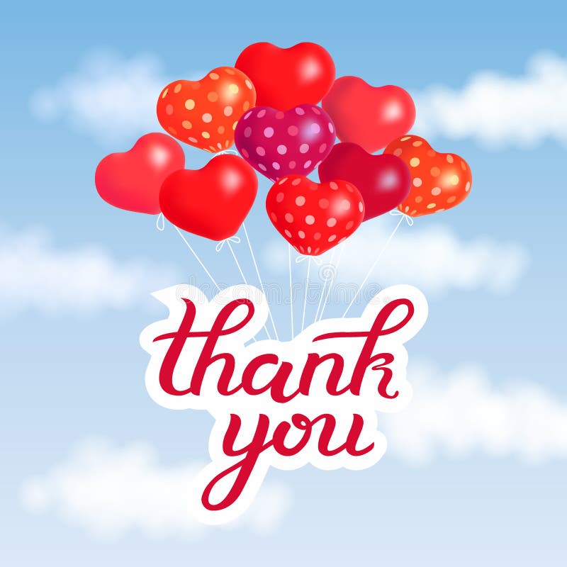 Thank You balloon stock illustration. Illustration of birthday - 20573559