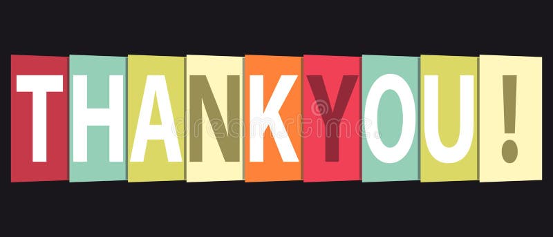 Thank You - Colorful Vector Background Or Card royalty free illustration Thank You - Colorful Vector Background Or Card royalty free illustration