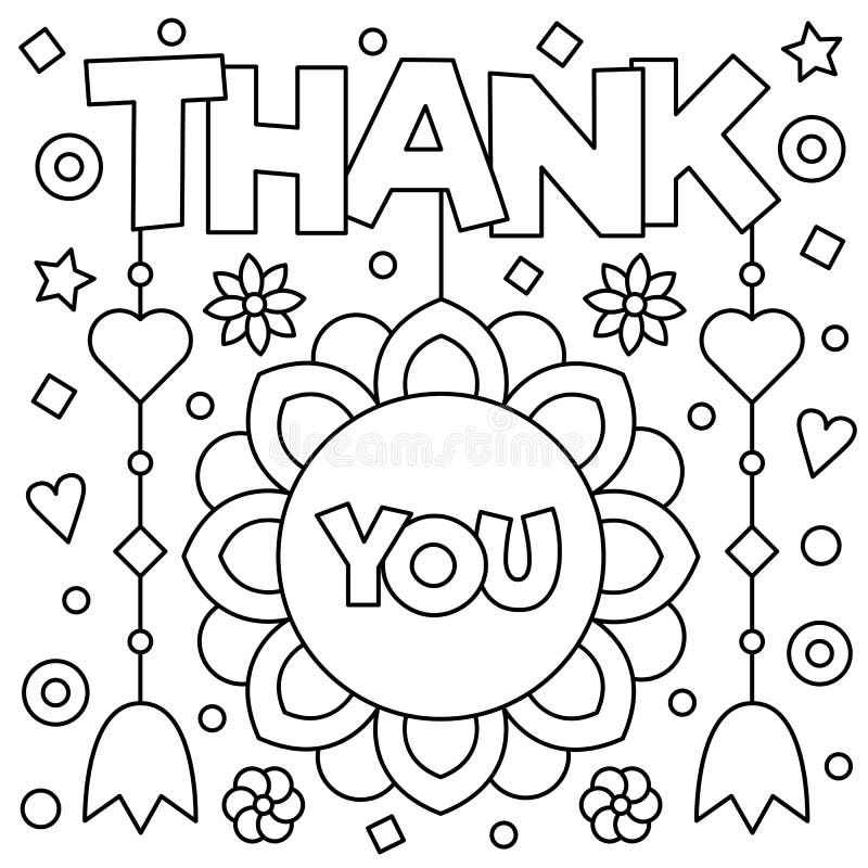 thank-you-coloring-page-vector-illustration-stock-vector-illustration-of-design-heart