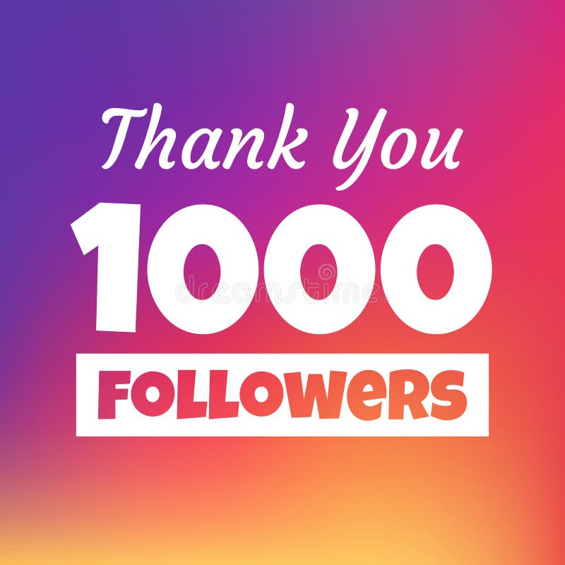 Thank You 1000 Followers Web Banner Stock Illustration Illustration thank-you-1000-followers-web-banner-stock-illustration-illustration
