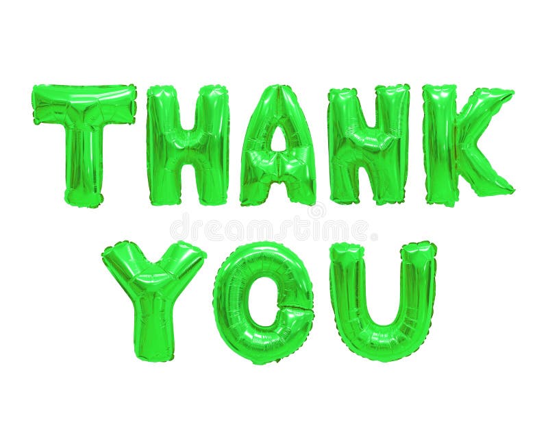 Thank You Clip Art Green