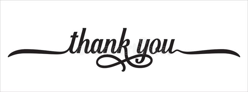 Thank You Hand Lettering Design. Thank You Calligraphy Stock ...