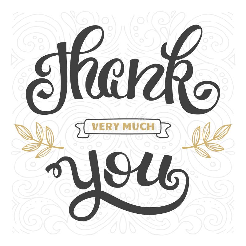 Thank You. Hand Lettering Sign for a Card. Template Thanksgiving Cards ...