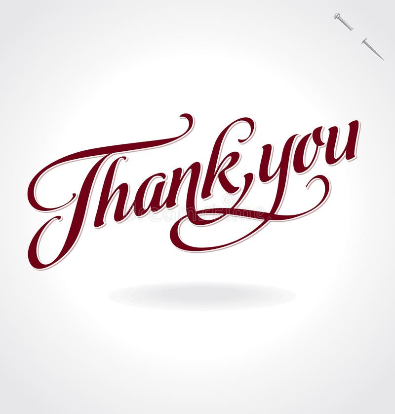 thank you hand lettering (vector) vector illustration thank you hand lettering (vector) vector illustration