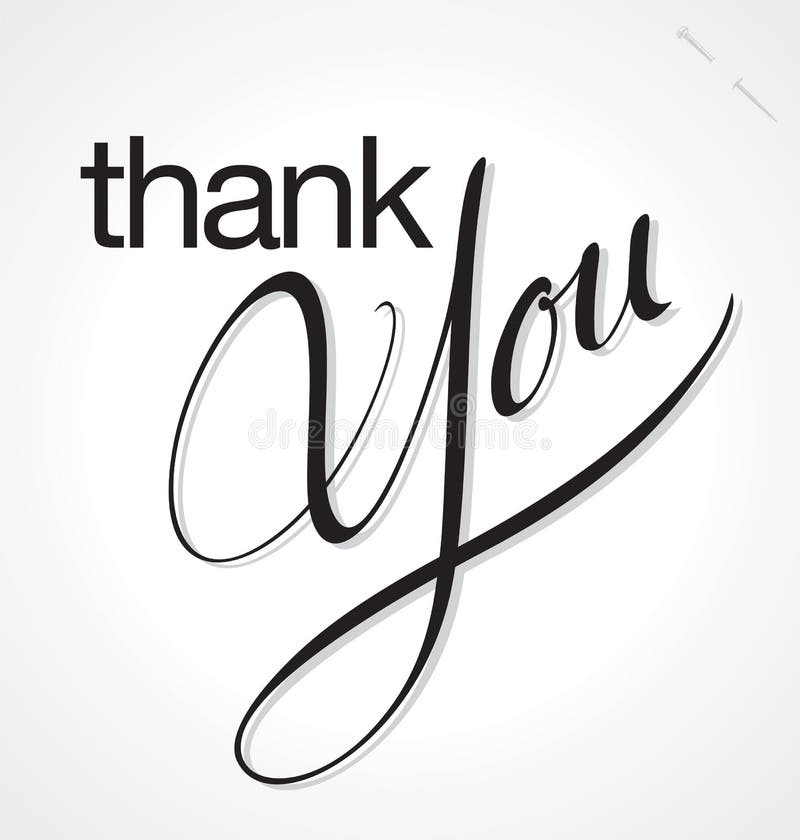 THANK YOU hand lettering (vector) stock illustration THANK YOU hand lettering (vector) stock illustration