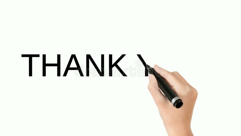 Simple handwritten Thank You text animation for WhatsApp or FB