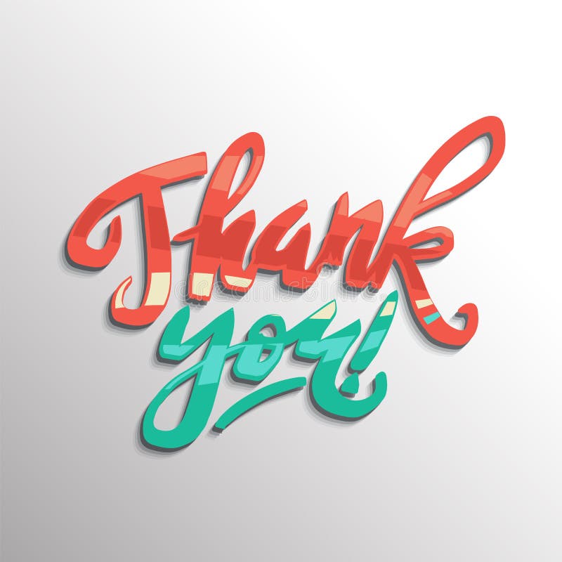 Thank you handwritten vector illustration, brush pen lettering c vector illustration Thank you handwritten vector illustration, brush pen lettering c vector illustration