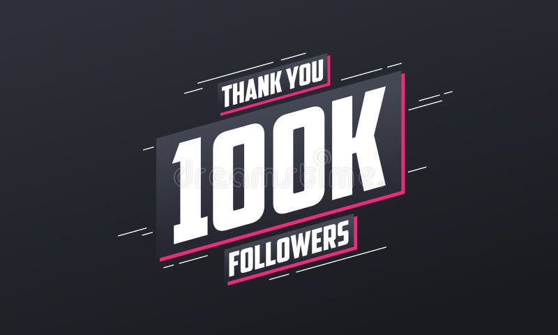 Thank You 100K Followers Greeting Card Template For Social Networks thank-you-100k-followers-greeting-card-template-for-social-networks