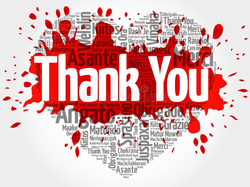 Thank You in many languages vector illustration