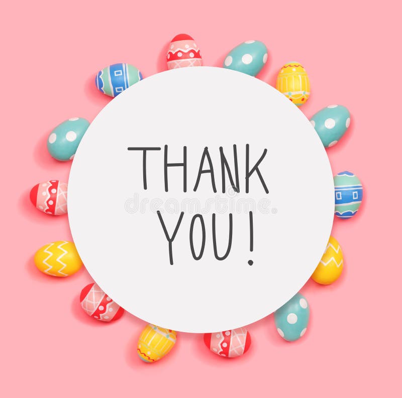 Thank You Message with Easter Eggs Stock Image Image of holiday
