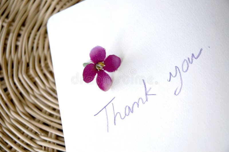 Thank you note on basket