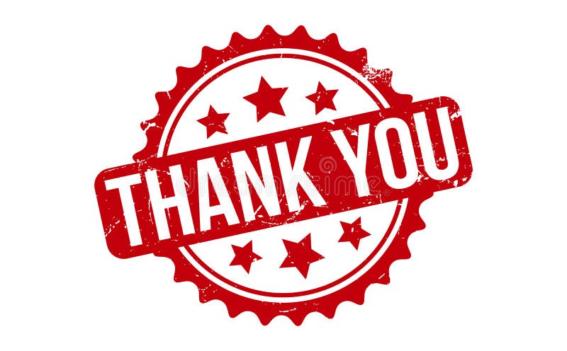 Thank You Rubber Stamp. Red Thank You Rubber Grunge Stamp Seal Vector