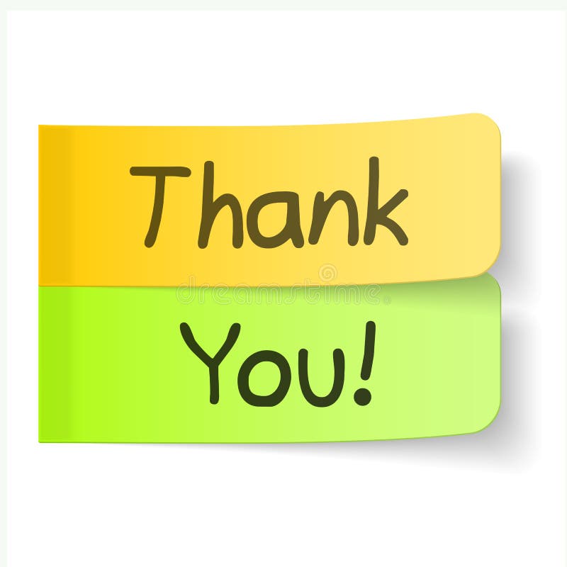 Download Thank You stock vector. Illustration of postit, text - 39162109