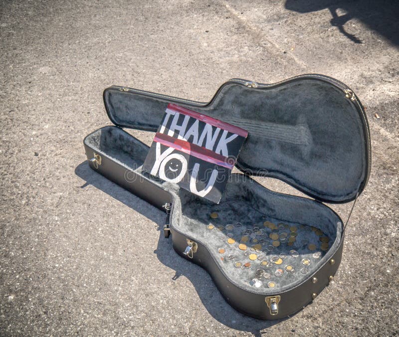 Thank you from street musician